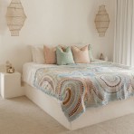 Indigenous Art Throw Rug | Blue Ocean | Natalie Jade